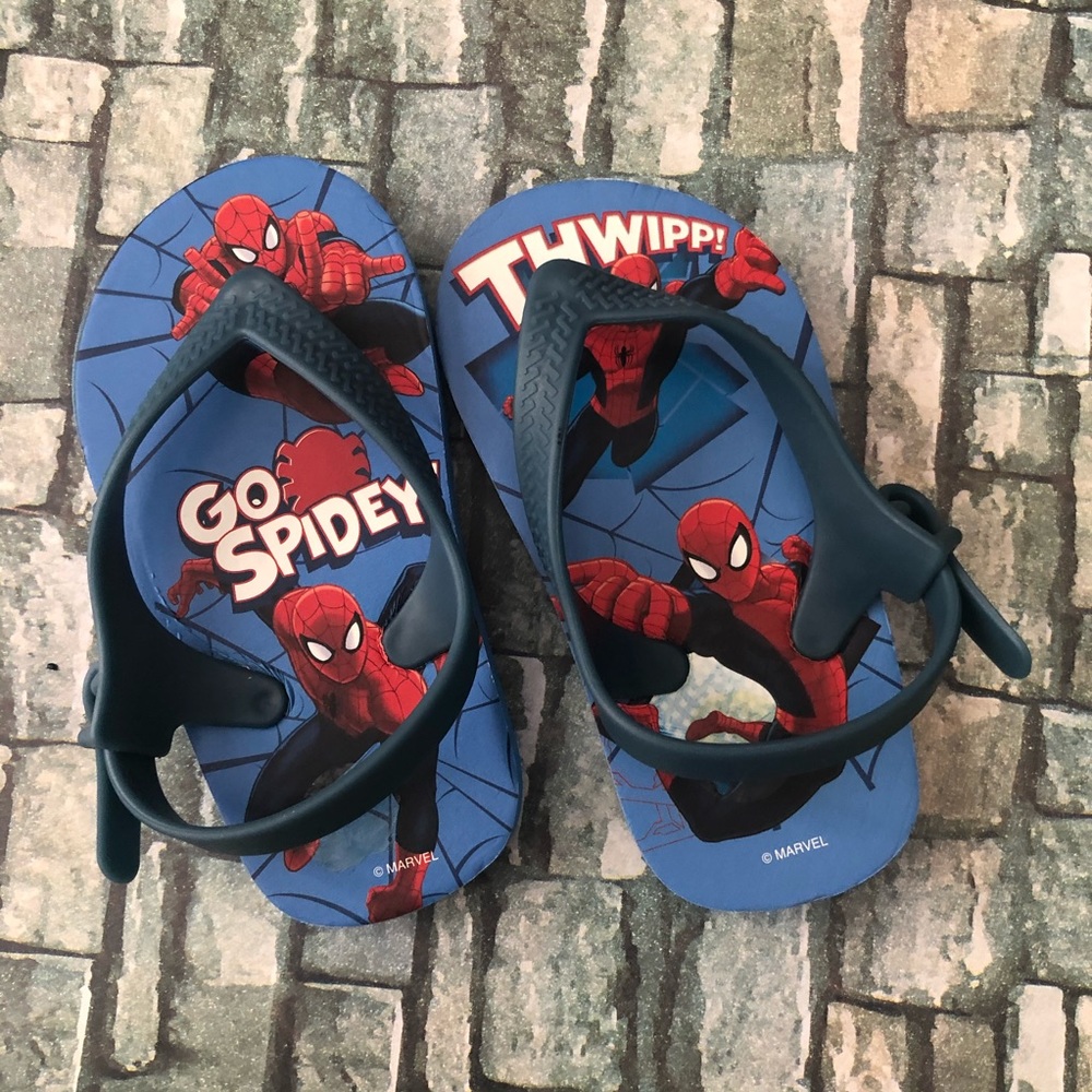 Toddler Spider-Man Flip Flops Sz S